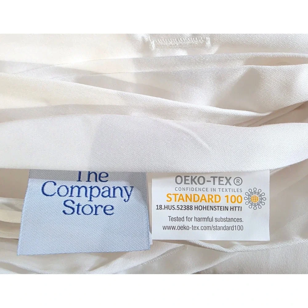The Company Store Legends Hotel White Queen Duvet Cover Supima Cotton Sateen